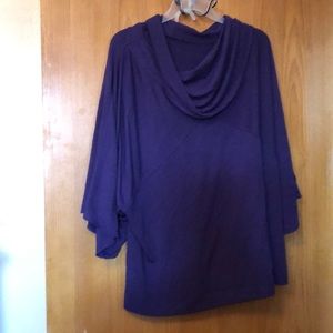 Cowl Neck short sleeve sweater